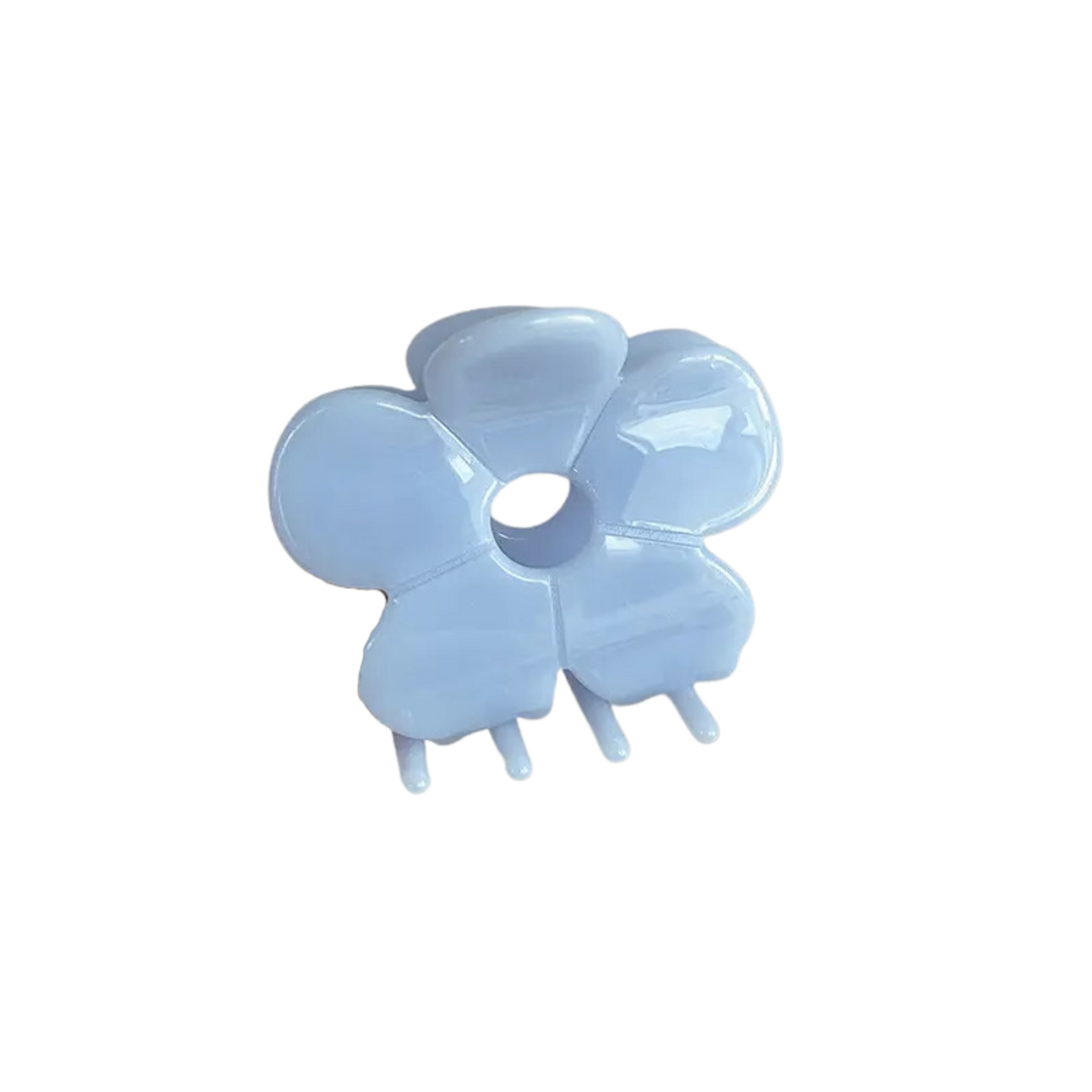 Glossy Flower Power Floral Flower Hair Clip Claw