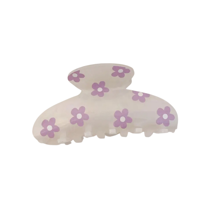 Daisy Floral Print Hair Claw