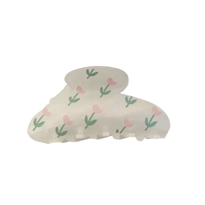 Daisy Floral Print Hair Claw