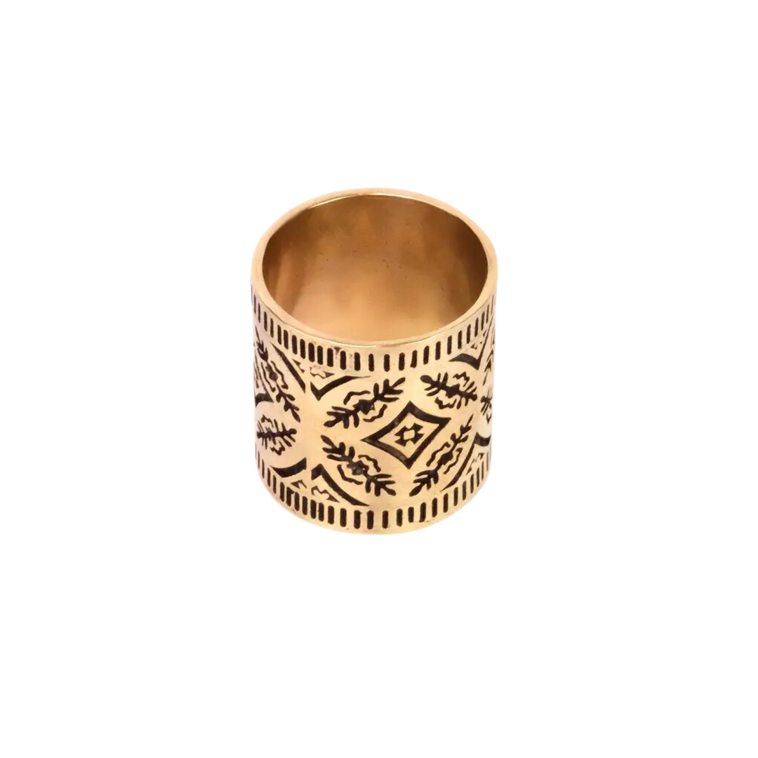 Natalie Brass Bandana Slide Ring
