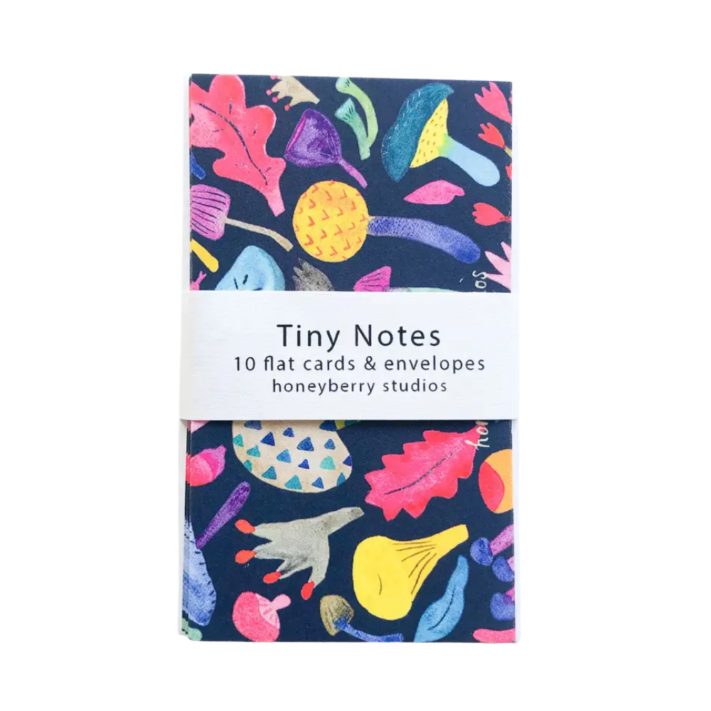 Colorful Mushrooms Tiny Notecards (10ct)