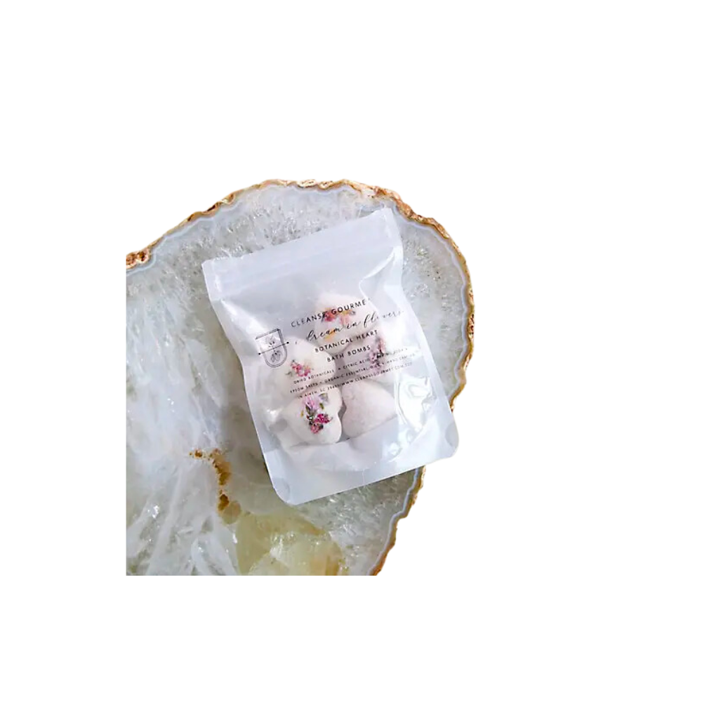 Botanical Heart Shaped Bath Bombs