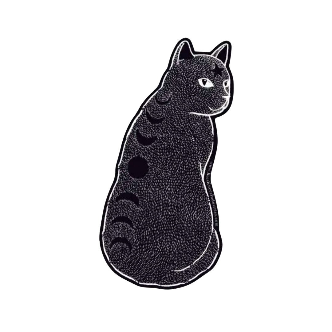 Moon Phase Cat Vinyl Sticker