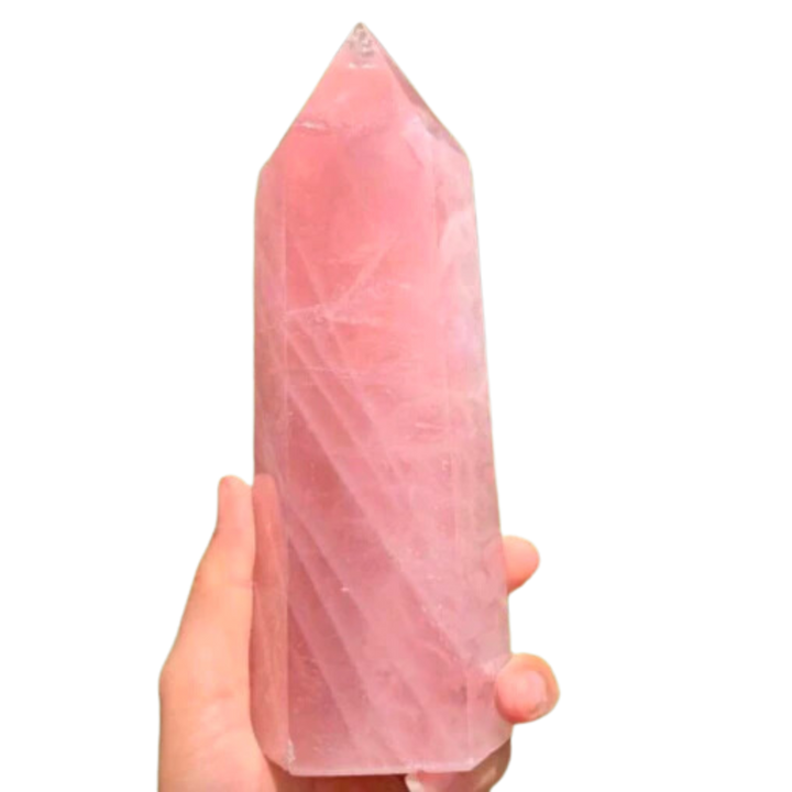 Rose Quartz Polished Crystal Tower - Large