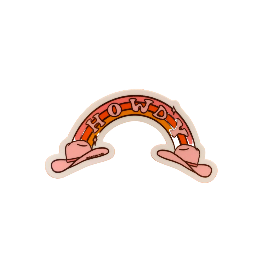 Howdy Rainbow Sticker