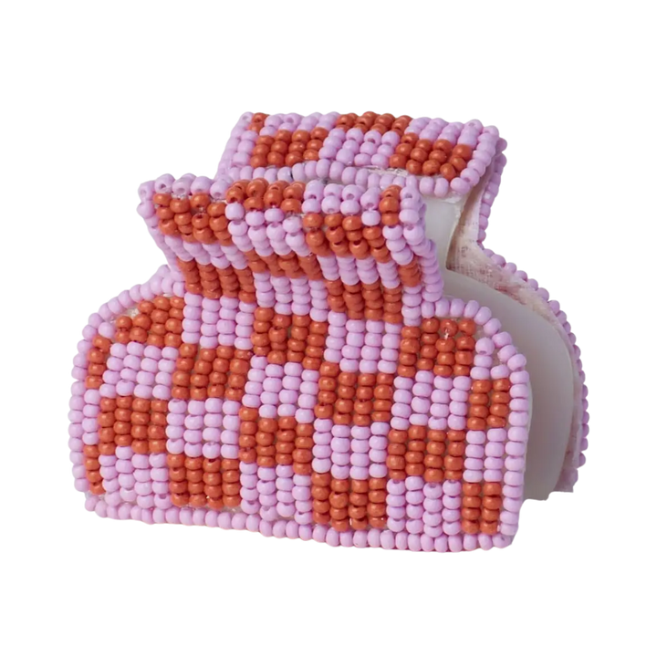 Gia Petite Multi-Color Checked Claw Clip