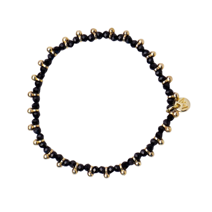 Kami Crystal With Brass Charm Bracelet