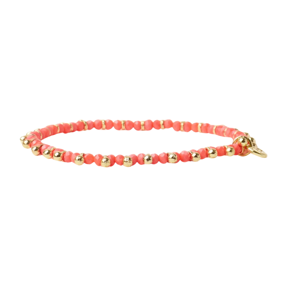 Kami Crystal With Brass Charm Bracelet