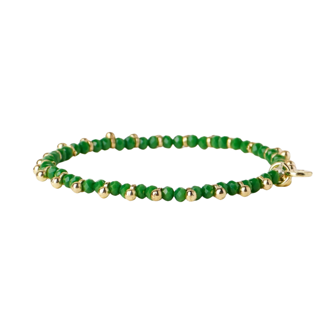 Kami Crystal With Brass Charm Bracelet