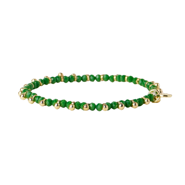 Kami Crystal With Brass Charm Bracelet