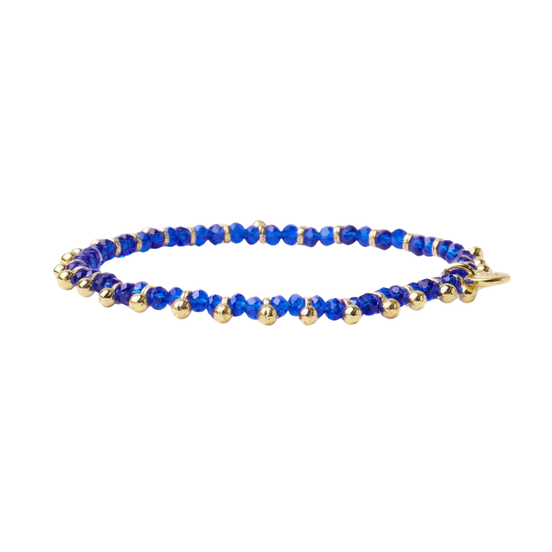 Kami Crystal With Brass Charm Bracelet
