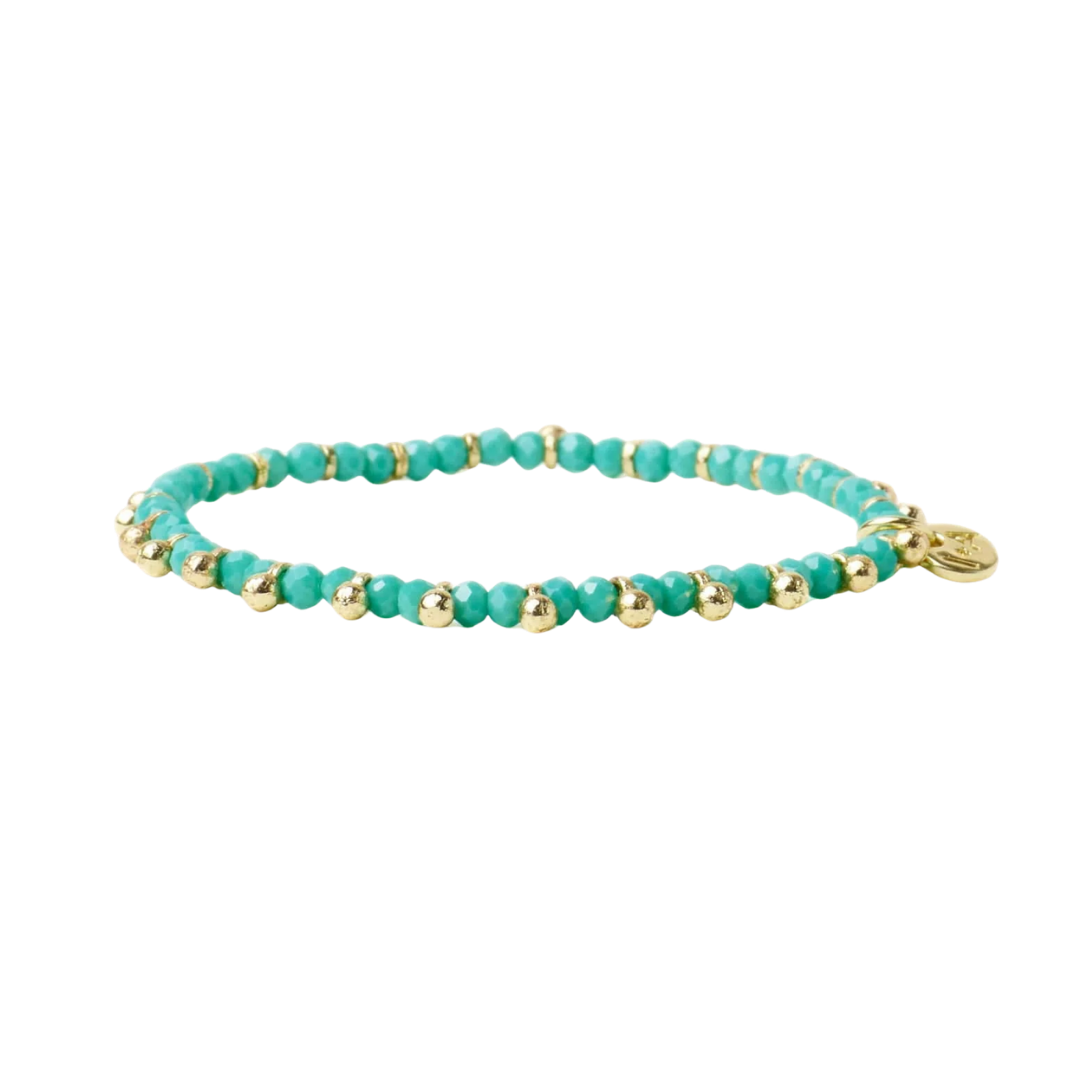 Kami Crystal With Brass Charm Bracelet