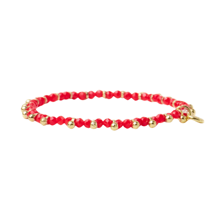 Kami Crystal With Brass Charm Bracelet