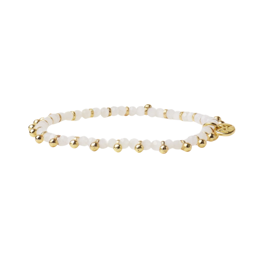 Kami Crystal With Brass Charm Bracelet