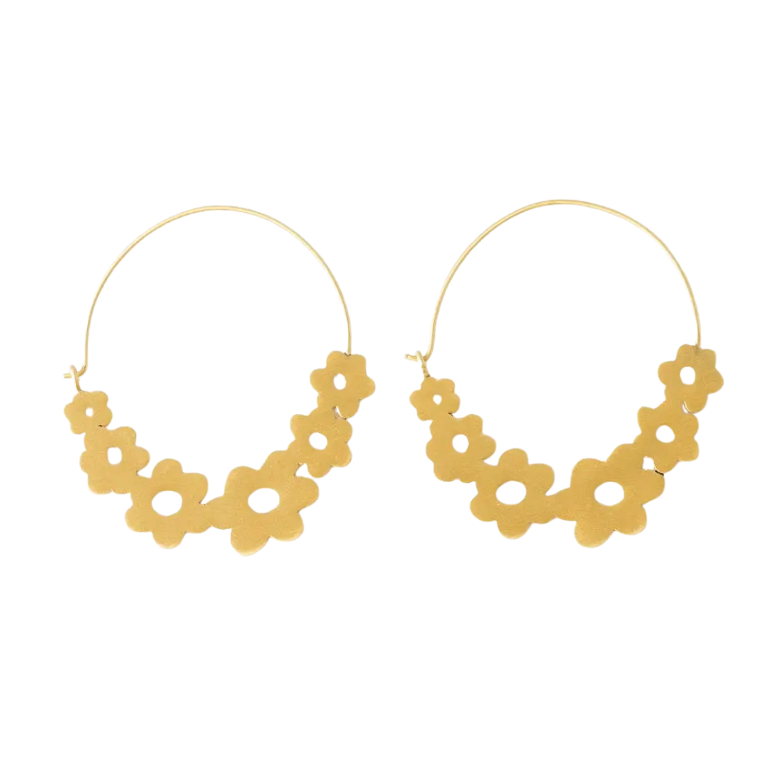Maeve Floral Wrapped Hoop