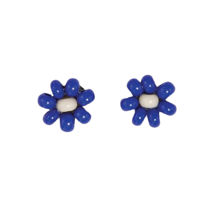 Tina Two Color Beaded Stud Earrings