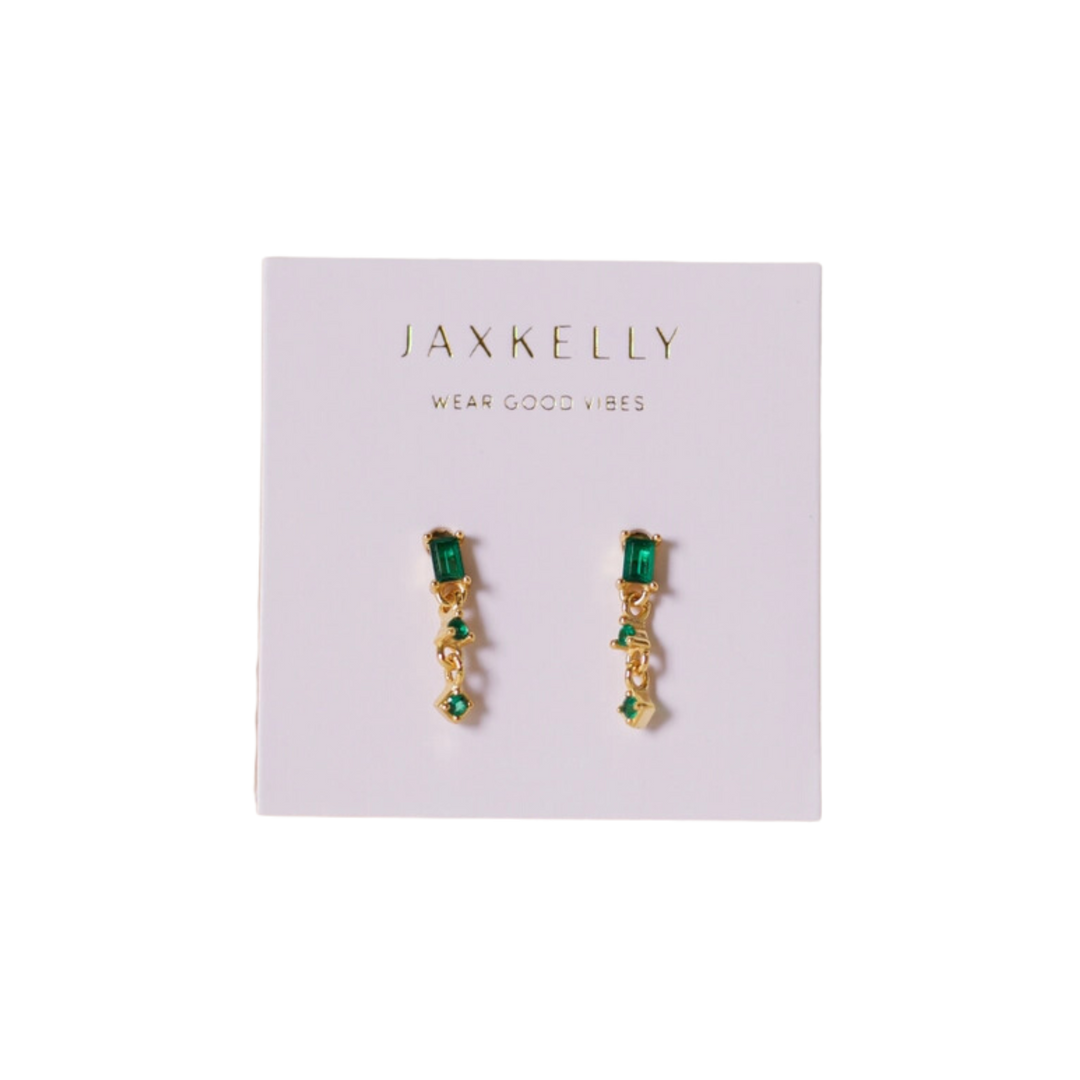 Mini Baguette Drop Earrings