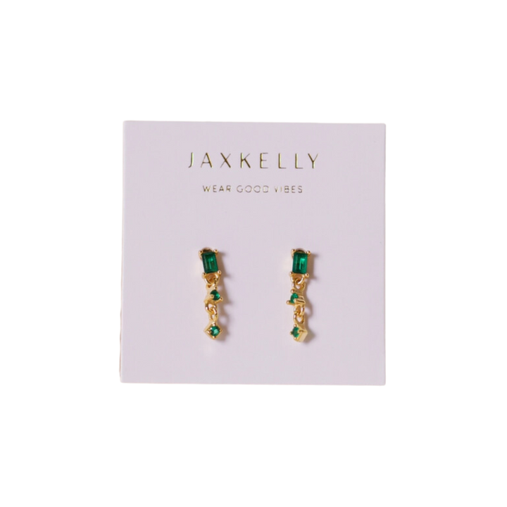 Mini Baguette Drop Earrings