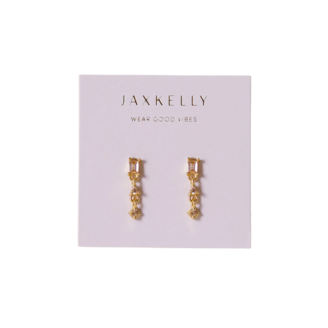 Mini Baguette Drop Earrings