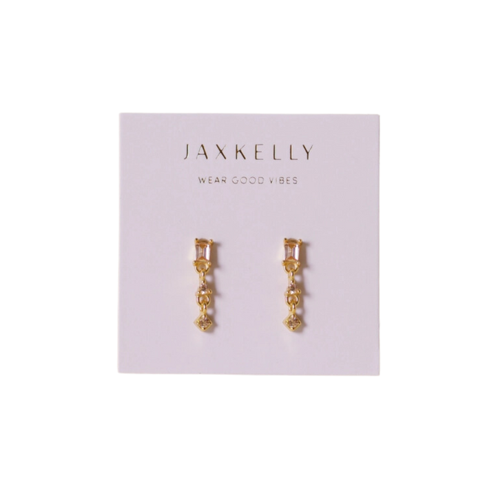 Mini Baguette Drop Earrings