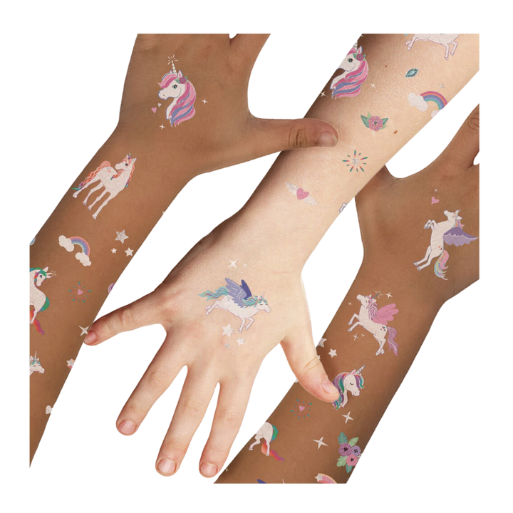 Unicorns | Kids Metallic Temporary Tattoo Sticker