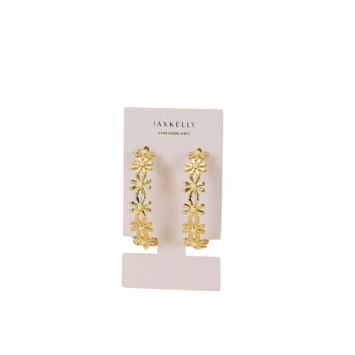 Daisy Chain Earrings - Enamel and Gold