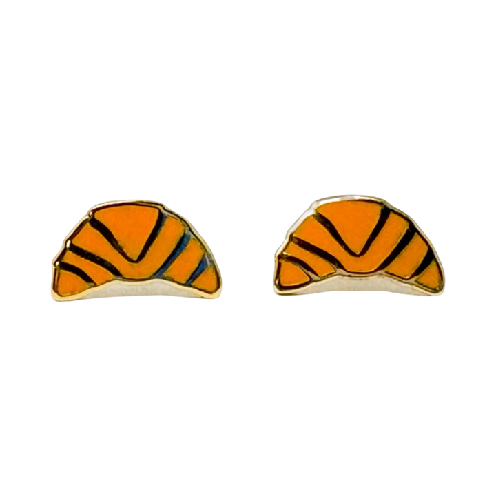 Croissant Enamel Earrings