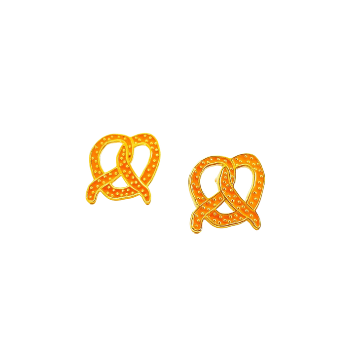 Pretzel Enamel Earrings