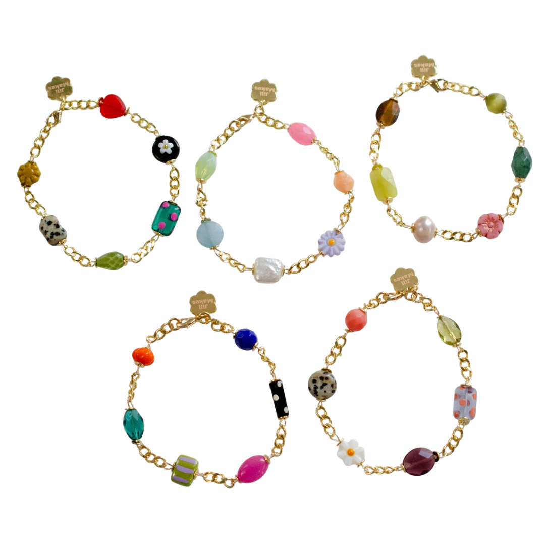 Gold Chain Charm Bracelet