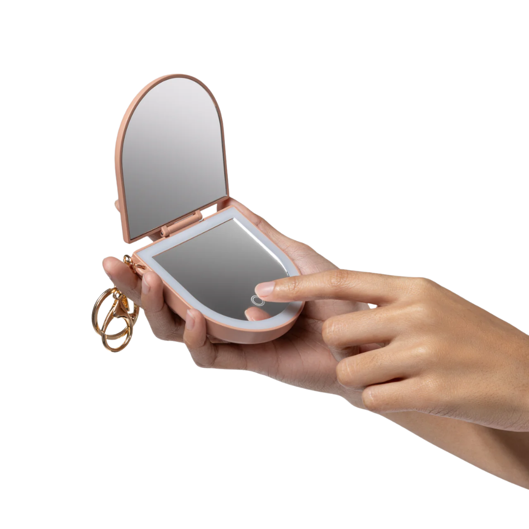 LED Compact Mirror Keychain