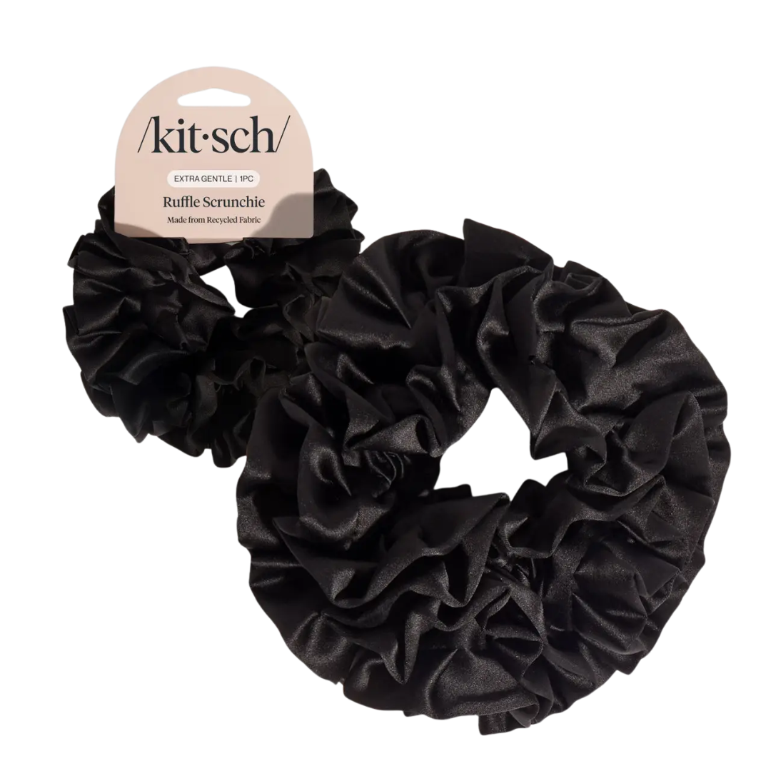 Black Ruffle Scrunchie