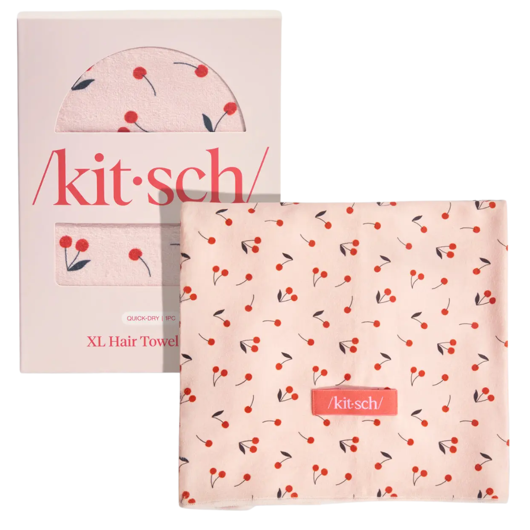 Xl Hair Towel Wrap - Cherry Print