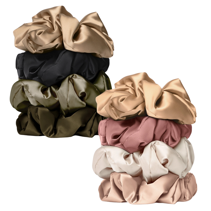 Pillow Scrunchies in Satin 4pc