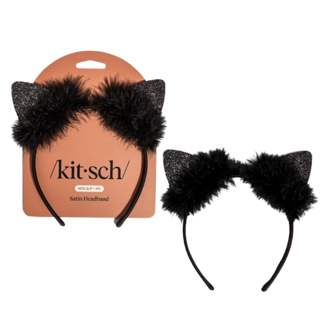 Satin Cat Ears Headband