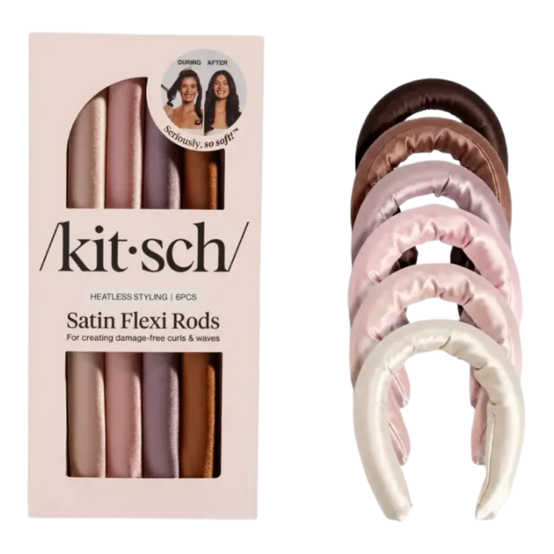 Satin Wrapped Flexi Rods 6pc Set - Rosewood