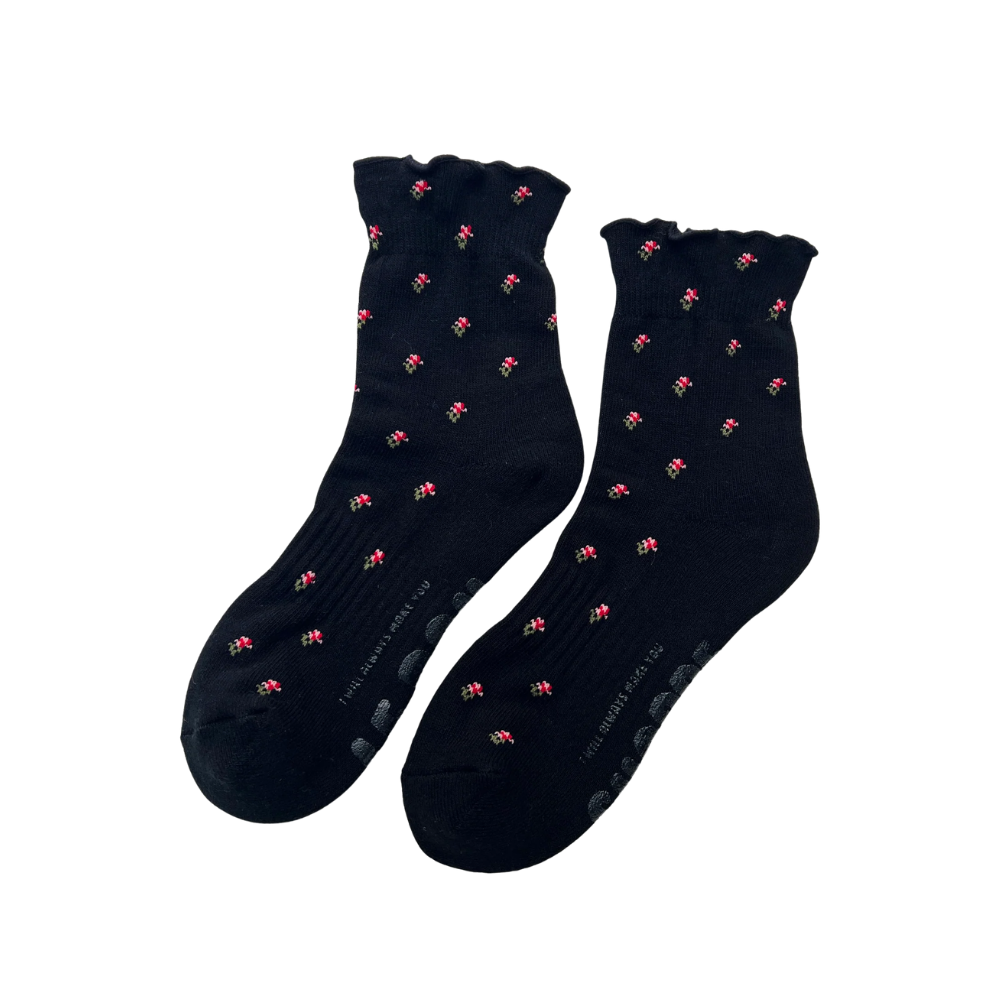 Petal Ruffled Hugger Crew Socks