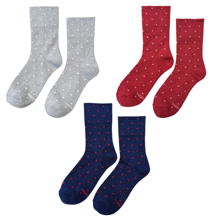 Lurex Patterned Sneaker Socks