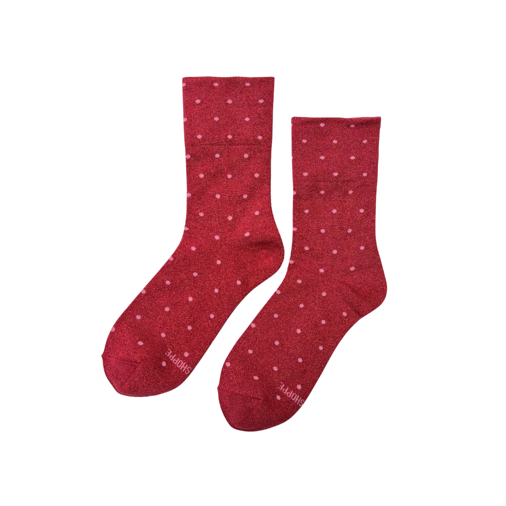 Lurex Patterned Sneaker Socks