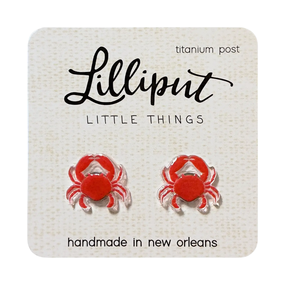Red Crab Earrings