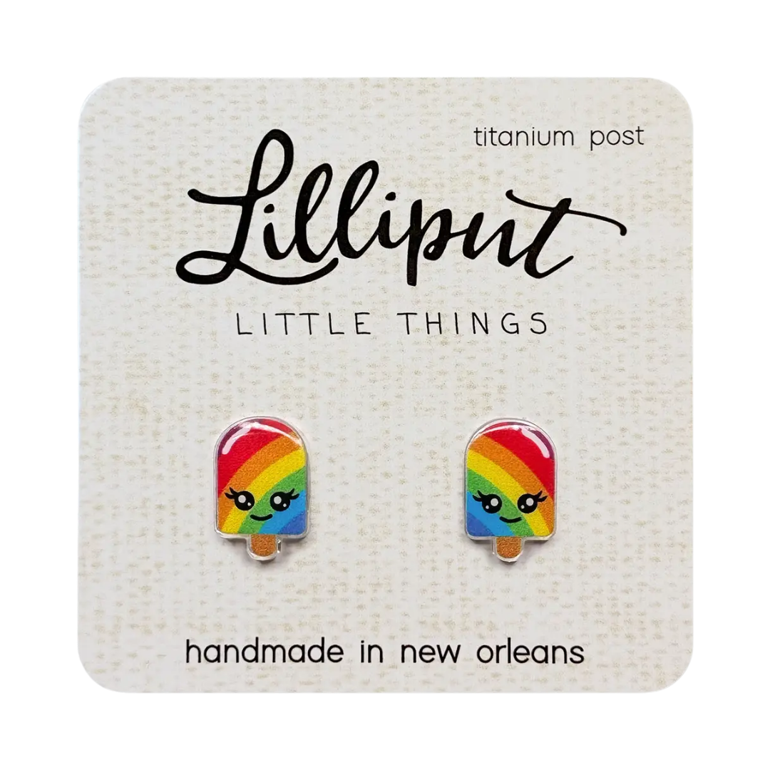 Rainbow Popsicle Earrings