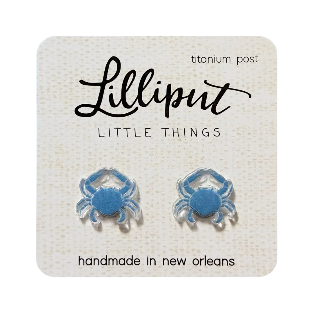 Blue Crab Earrings