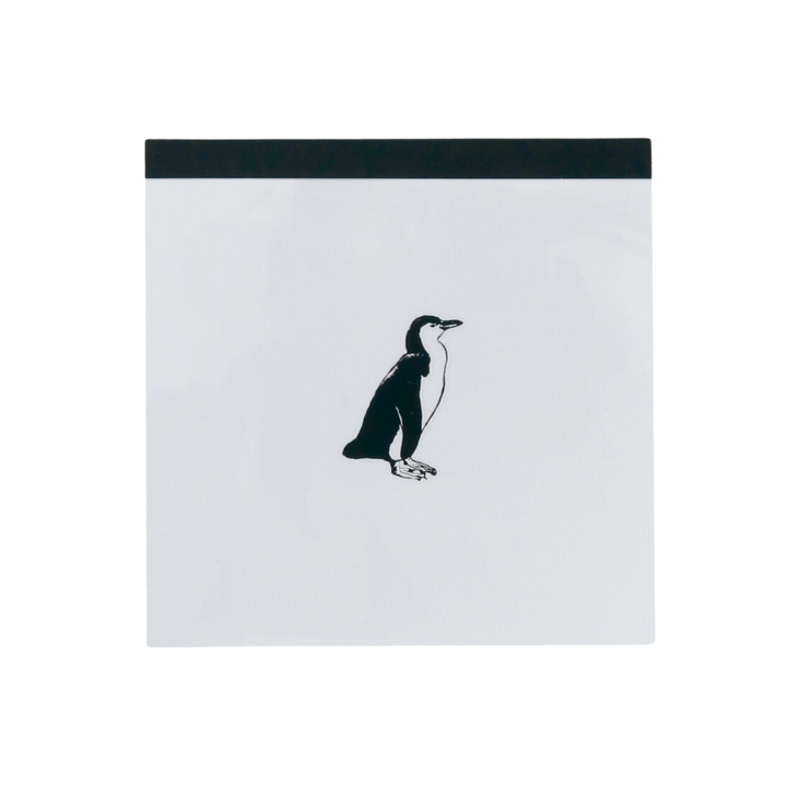 Green Flash Animal Square Memo Pad, Penguin