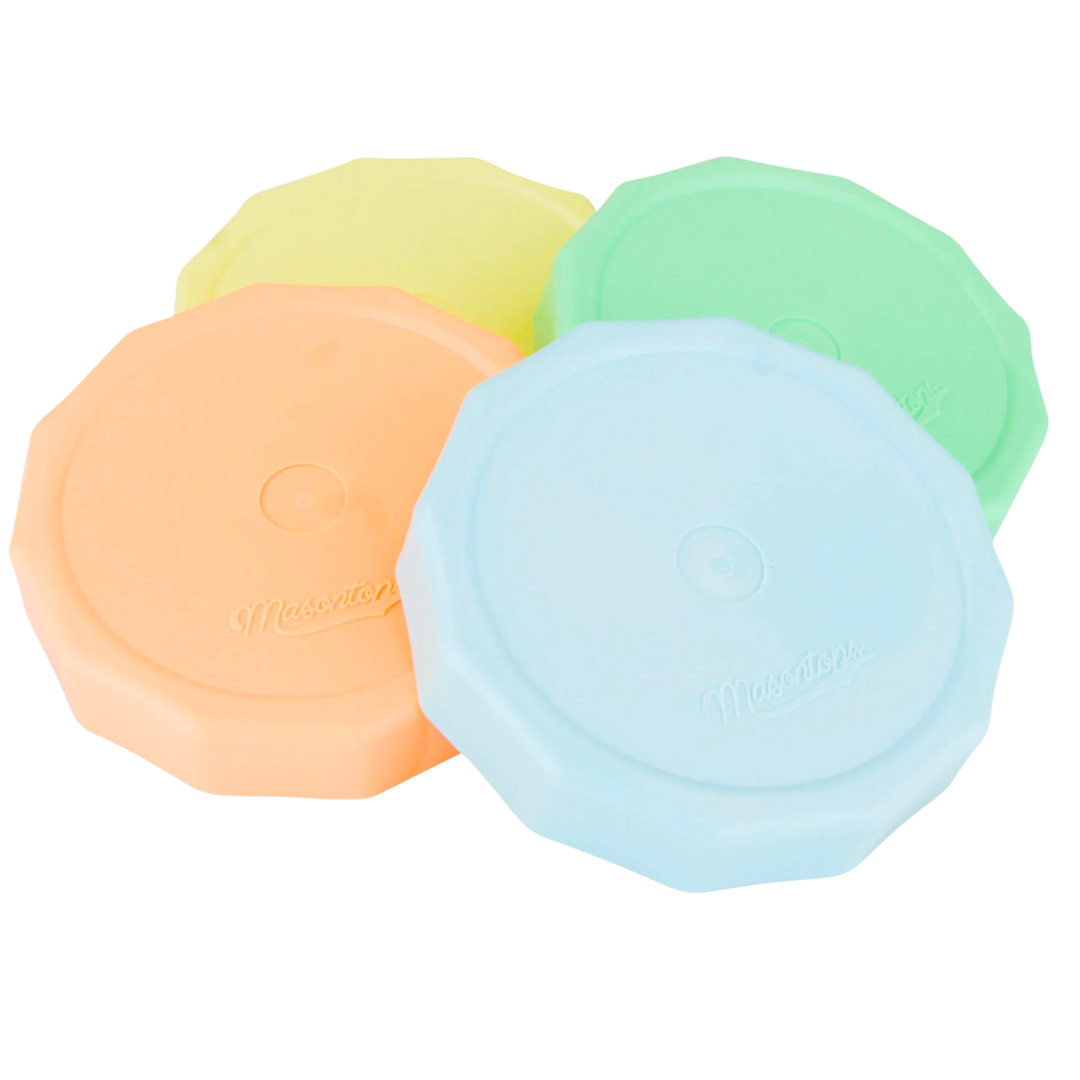 Pastel Tough Top Plastic Mason Jar Lids