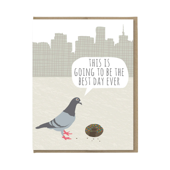 Pigeon Donut Birthday Card