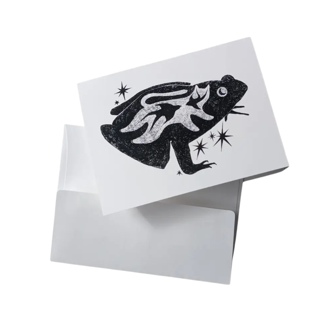 "Frog-Cat-Bird" Greeting Card
