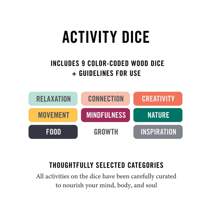 Activity Dice - Inspiration For Mood-Boosting Activities