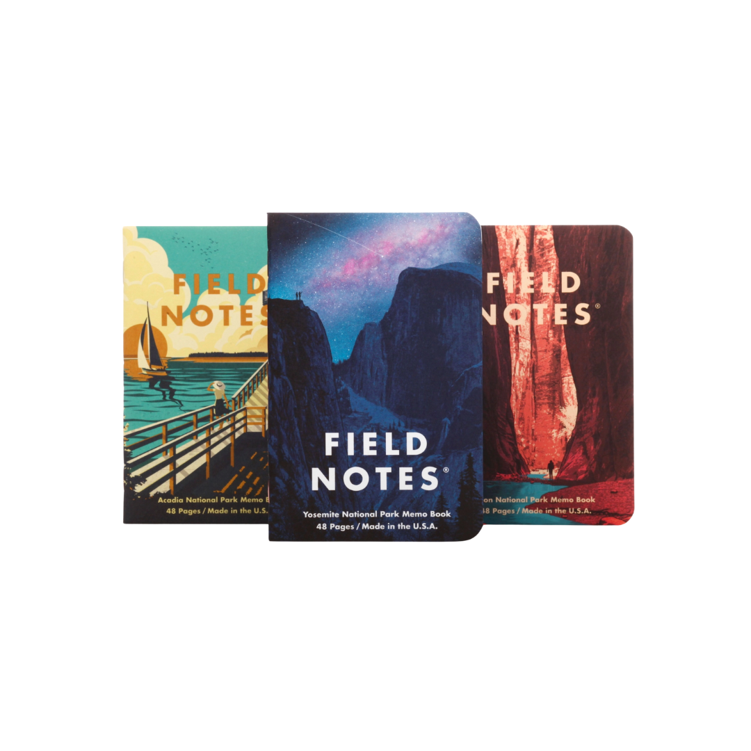 Field Notes National Parks: Series A - Yosemite, Acadia, Zion
