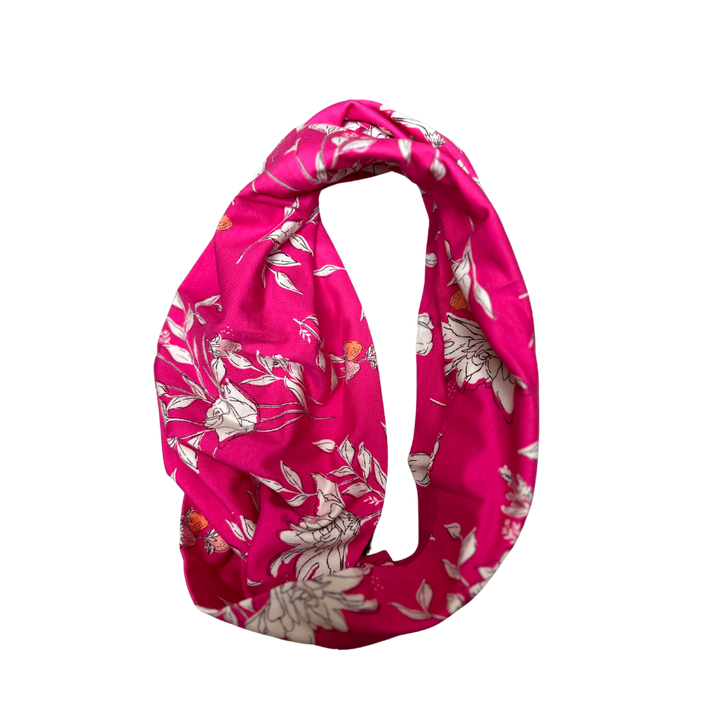 Cotton Infinity Scarf - Strawberry Floral