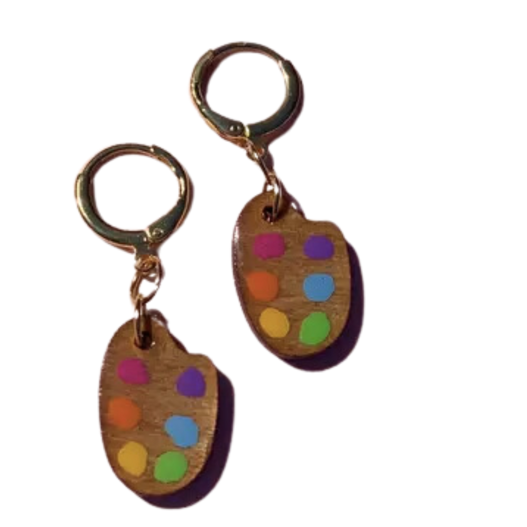 Mini Paint Palette Earrings