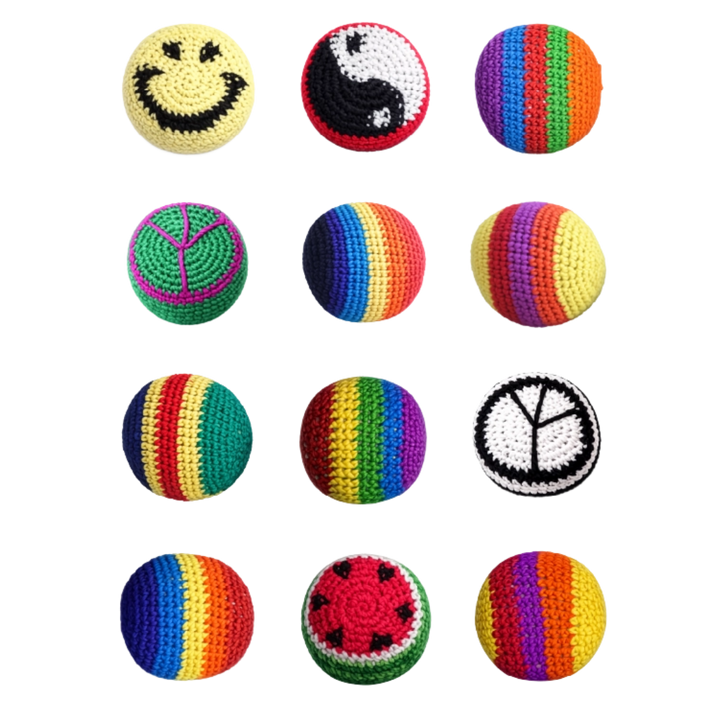 Extreme Retro Hand-Knitted Hacky Sack